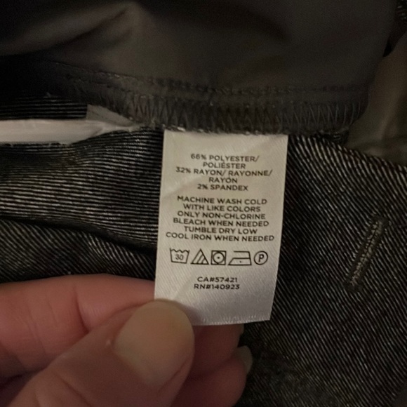 LOFT Womens M Gray Stretch Fabric Straight Leg Dress Pant Stretch Waist Mid Rise - Picture 3 of 4